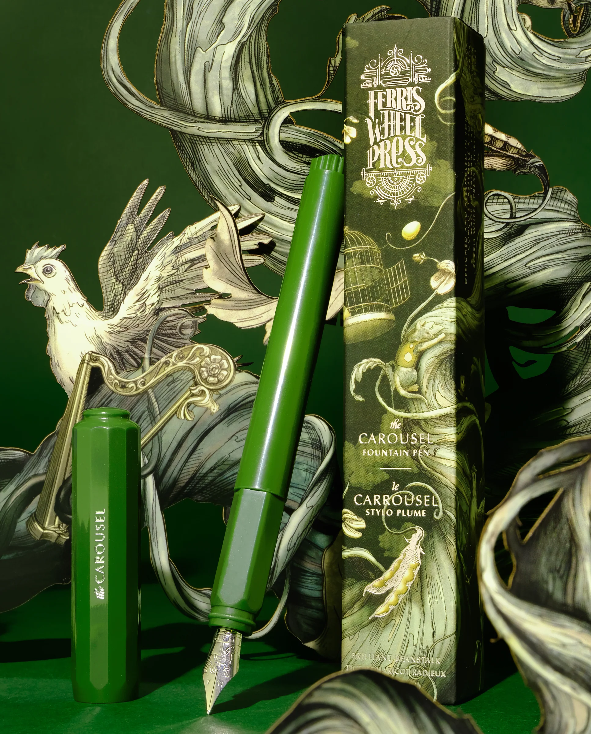 Ferris Wheel Press - Limited Edition - The Carousel Fountain Pen - Brilliant Beanstalk