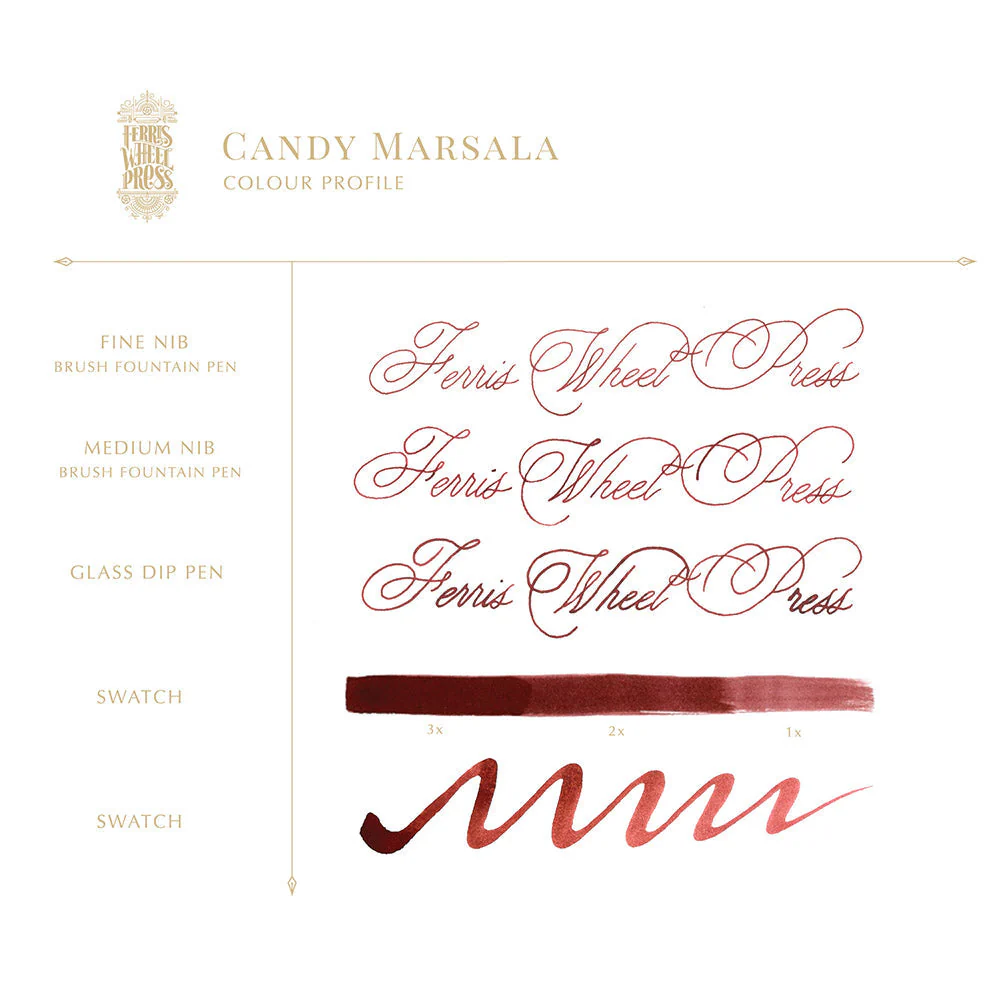 Ferris Wheel Press - Candy Marsala Ink Sample 2ml