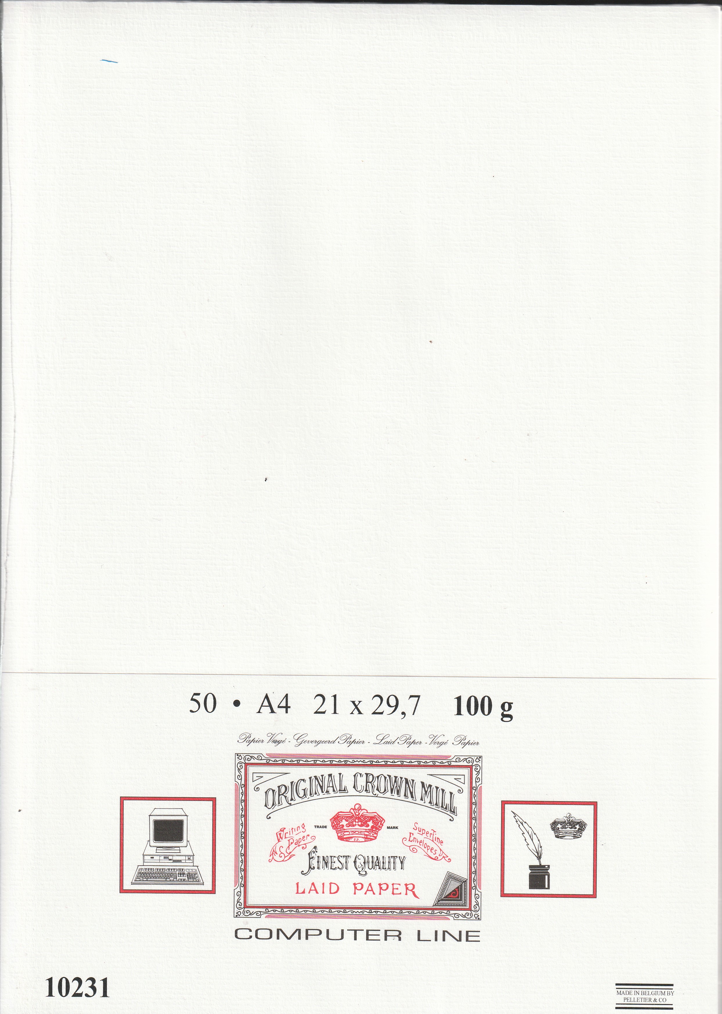 Original Crown Mill - Computer Line A4 Vergé