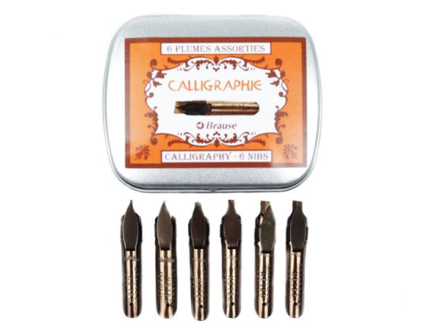 Brause - Box mit 6 Schreibfeder "Calligraphie"