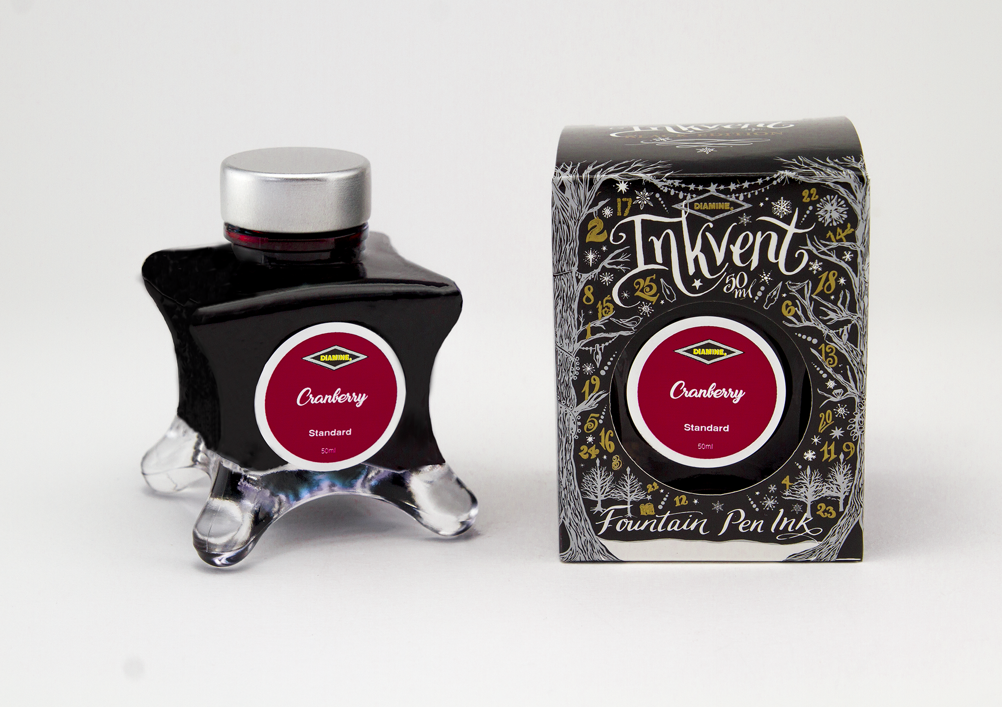 Diamine Inkvent Black Edition - Cranberry 50ml