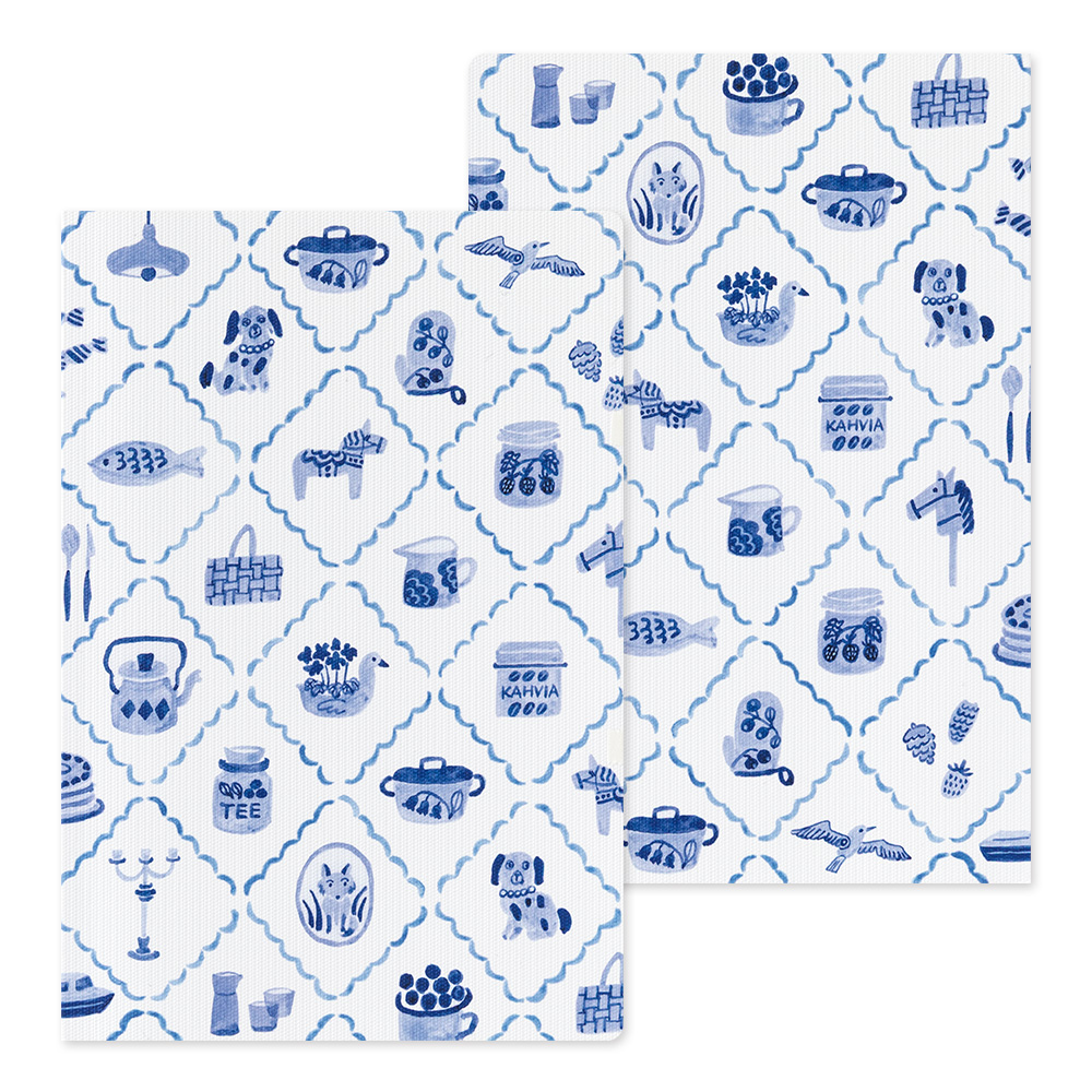 Yuru Log Notebook B6 Blue Nordic