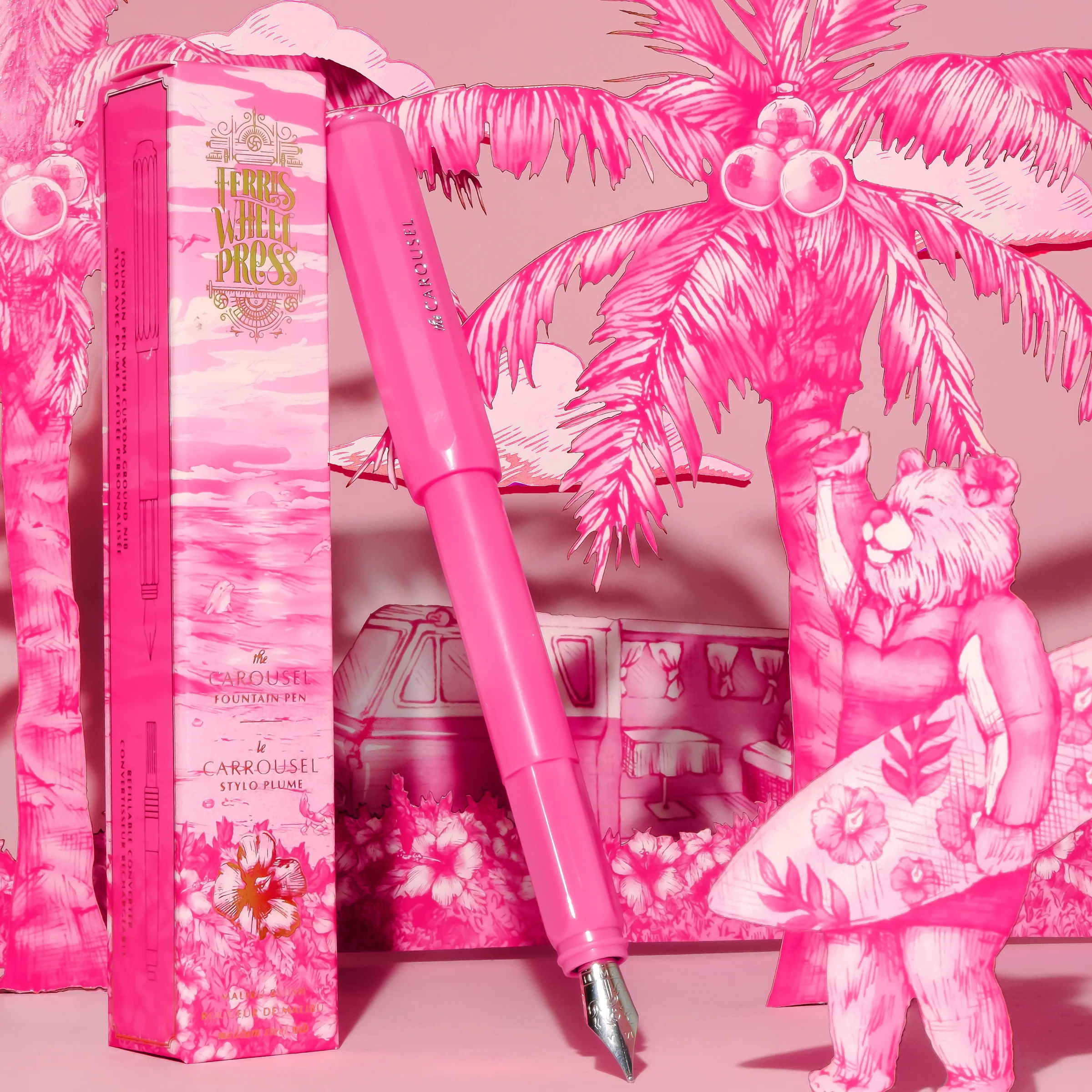 Ferris Wheel Press - Limited Edition - The Carousel Fountain Pen - Malibu Blush