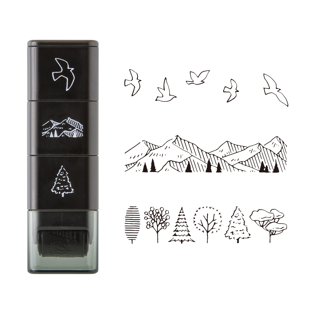 Midori Paintable Stamp Roller - Mountain View